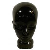 Black Glass Decorative Head - 12 x 8 x 6