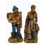 2 Ceramic figures - 10"