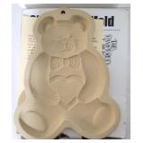 5 Pampered Chef Clay Cookie Molds - Teddy Bear