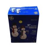 18" Lighted Snowman 2pk in Box