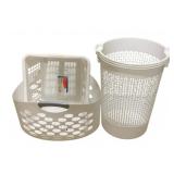 3 Plastic Clothes Baskets