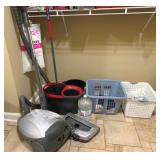 Floor Lot of Assorted Items - Vacuum, Mop & More