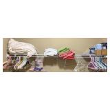 Shelve Lot of Assorted Items - Hangers & More