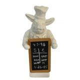 Ceramic Pig Menu Board Statue