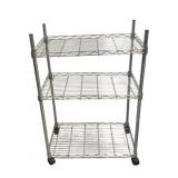 3 Shelf Rolling Storage Shelves