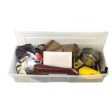 Tote w/ Lot of Assorted Items - 39 x 16 x 10