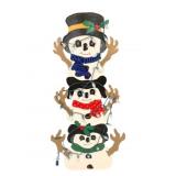 Wood Snowman Decoration - 26 x 55