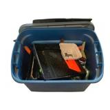 Tote of Assorted Painting Pans & More