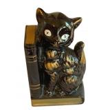 Ceramic Cat Pencil Holder - 7" Tall