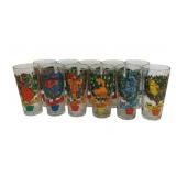 11 Vintage Pepsi Christmas Glasses - 6.5" Tall