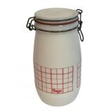 Vintage Milkglass Canister - 9' Tall