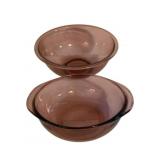 2 Corning Visions Bowls - 10', 8' Round