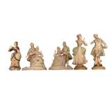 5 German Porcelain Figurines - 10', 11' Tall