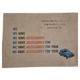 Vtg Pre-1967 Volkswagen Accessories Booklet