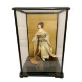 Vintage Geisha Doll w/ case - 19 x 13 x 11