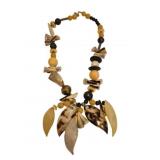 Tribal Style Mixed Media Statement Necklace