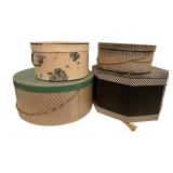 4 Vintage Hat Boxes