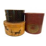 3 Vintage Hat Boxes