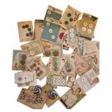 Assorted Vtg Buttons on Original Cards