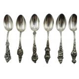 Alvin Corporation Set of 6 Sterling Spoons