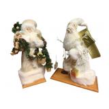 2 Lynn Haney Santa Figures - 19" Tall