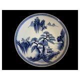 Oriental Blue & White Porcelain Charger 16"