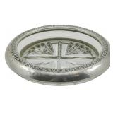 Rogers Silver Co Sterling & Glass Bottle Coaster