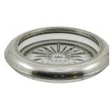 Frank M. Whiting Sterling & Glass Bottle Coaster
