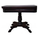 Ant. Mahogany Fold-Top Game Table 28.5x36x18