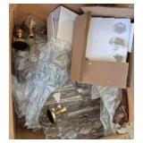 Box of Assorted Candles, Vases & More