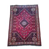 Vtg Persian Style Hand-Knotted Wool Rug