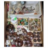 Mixed Costume Jewelry & Button Collection
