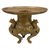 Metal Tazza on Phoenix Bird Base 10 x 11