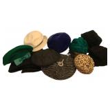 Lot of Assorted Vintage Hats w/ 2 hat boxes