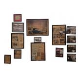 Collection of Vtg Framed Automotive Photos