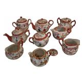 Group of Satsuma Creamers & Teapots