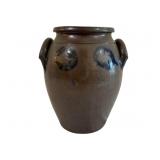 Antique Salt Glazed Stoneware Crock 10"x7.5"