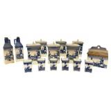Czechoslovakia Blue & White 15pc Canister Set