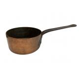 Vtg Copper Saucepan w/ Iron Handle 3"x6"