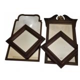 4 Mahogany Framed Mirrors