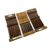 Steak Knives 18 Total w/ Wood Block Holders