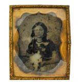 Ninth Plate Daguerreotype of Woman 2.5"x2"