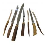 Assorted Bone Handle Knives & Etc