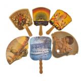6 Vtg Advertising or Promotional Hand Fans