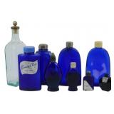 Assorted Vintage Perfume Bottles, Largest: 7"