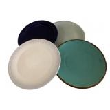 4 Ceramic Trays in Assorted Colors 2-12"
