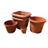 Lot of Assorted Plastic Planters - 15 x 19
