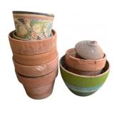Lot of Terra-Cotta Planters - 10 x 13