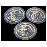 3 Johnson Bros Blue Willow Oval Platters