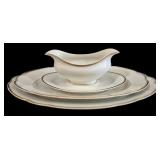 Limoges White Porcelain Platters & Gravy Boat